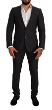 Gray Wool MARTINI Slim Fit Set Suit Dolce & Gabbana
