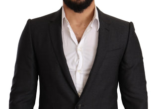 Gray Wool MARTINI Slim Fit Set Suit Dolce & Gabbana