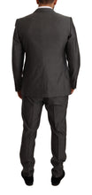 Gray Metallic MARTINI Slim Fit Set Suit Dolce & Gabbana