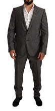 Gray Metallic MARTINI Slim Fit Set Suit Dolce & Gabbana
