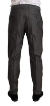 Gray Metallic MARTINI Slim Fit Set Suit Dolce & Gabbana