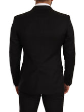 Black Check MARTINI SLIM FIT 2 Piece Suit Dolce & Gabbana