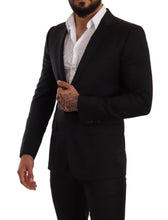 Black Check MARTINI SLIM FIT 2 Piece Suit Dolce & Gabbana