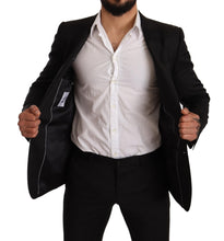 Black Check MARTINI SLIM FIT 2 Piece Suit Dolce & Gabbana