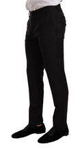 Black Check MARTINI SLIM FIT 2 Piece Suit Dolce & Gabbana