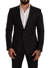 Black Check MARTINI SLIM FIT 2 Piece Suit Dolce & Gabbana