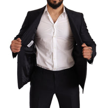 Blue Pattern MARTINI SLIM FIT 2 Piece Suit Dolce & Gabbana