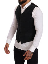 Black Cotton Single Breasted Waistcoat Dolce & Gabbana
