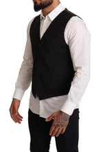 Black Wool Formal Waistcoat Dress Dolce & Gabbana