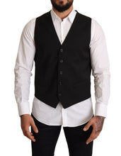 Black Wool Formal Waistcoat Dress Dolce & Gabbana