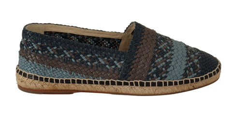 Blue Gray Slip On Buffalo Espadrille Shoes Dolce & Gabbana