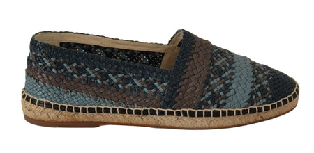 Blue Gray Slip On Buffalo Espadrille Shoes Dolce & Gabbana