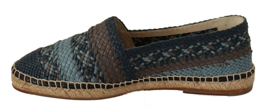 Blue Gray Slip On Buffalo Espadrille Shoes Dolce & Gabbana
