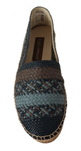 Blue Gray Slip On Buffalo Espadrille Shoes Dolce & Gabbana