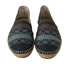 Blue Gray Slip On Buffalo Espadrille Shoes Dolce & Gabbana