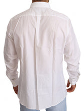 White Cotton Slim Fit Men MARTINI Shirt Dolce & Gabbana