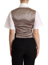 Black Jacquard Floral Waistcoat Vest Green Dolce & Gabbana