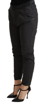 Gray Mid Waist Slim Fit Skinny Cotton Trouser CYCLE