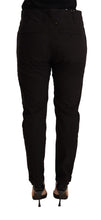 Black Mid Waist BAGGY Fit Skinny Trouser CYCLE