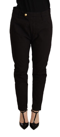 Black Mid Waist BAGGY Fit Skinny Trouser CYCLE