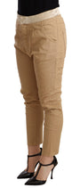 Beige Mid Waist Slim Fit Skinny Stretch Trouser CYCLE
