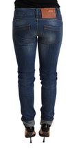 Blue Washed Low Waist Skinny Denim Jeans Pant Acht