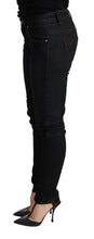 Blue Washed Low Waist Skinny Denim Trouser Acht