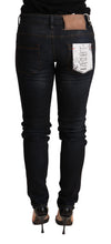 Blue Washed Low Waist Skinny Denim Trouser Acht