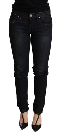 Blue Washed Low Waist Skinny Denim Trouser Acht