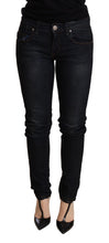 Blue Washed Low Waist Skinny Denim Trouser Acht