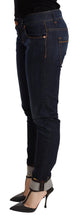 Blue Washed Low Waist Skinny Denim Trouser Acht