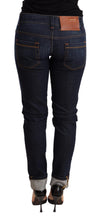 Blue Washed Low Waist Skinny Denim Trouser Acht