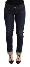 Blue Washed Low Waist Skinny Denim Trouser Acht