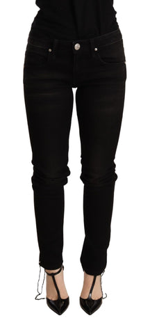 Black Low Waist Skinny Denim Trouser Acht