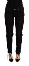 Black Low Waist Skinny Denim Trouser Acht