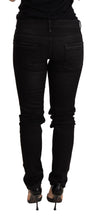 Black Low Waist Skinny Denim Trouser Acht