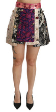 Multicolor Floral Jacquard Crystal Skirt Dolce & Gabbana
