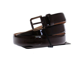 Brown Leather Logo Belt Cintura Belt Dolce & Gabbana