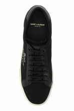 Sleek Black Canvas & Leather Low-Top Sneakers Saint Laurent