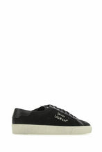 Sleek Black Canvas & Leather Low-Top Sneakers Saint Laurent