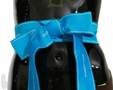 Blue Waist Ribbon Wide Bow Belt Dolce & Gabbana