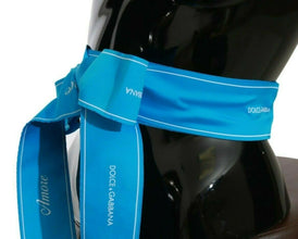 Blue Waist Ribbon Wide Bow Belt Dolce & Gabbana