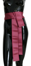 Pink 100% Silk 3 Button Closure Wide Waist Belt Dolce & Gabbana