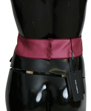 Pink 100% Silk 3 Button Closure Wide Waist Belt Dolce & Gabbana