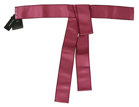 Pink 100% Silk 3 Button Closure Wide Waist Belt Dolce & Gabbana