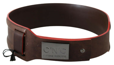 Dark Brown Genuine Leather Belt Costume National