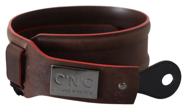 Dark Brown Genuine Leather Belt Costume National