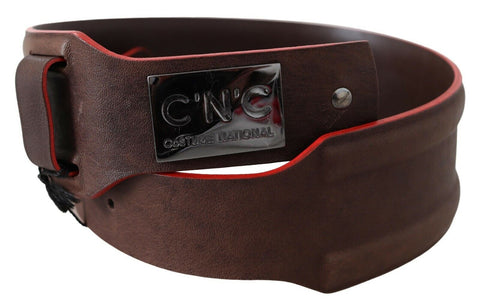 Dark Brown Genuine Leather Belt Costume National
