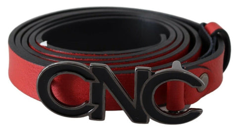 Red Reversible Leather Logo Belt Costume National