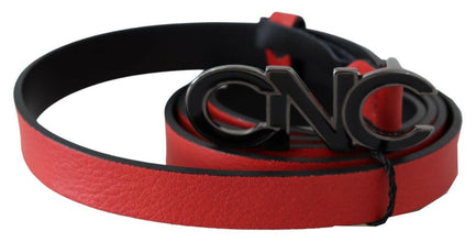 Red Reversible Leather Logo Belt Costume National